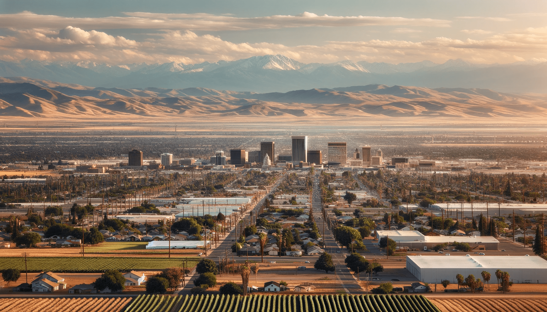 Picture of downtown Bakersfield, California